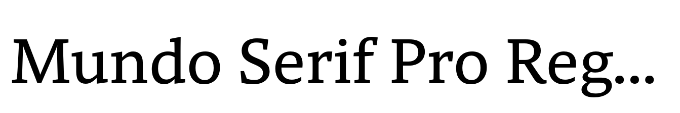 Mundo Serif Pro Regular